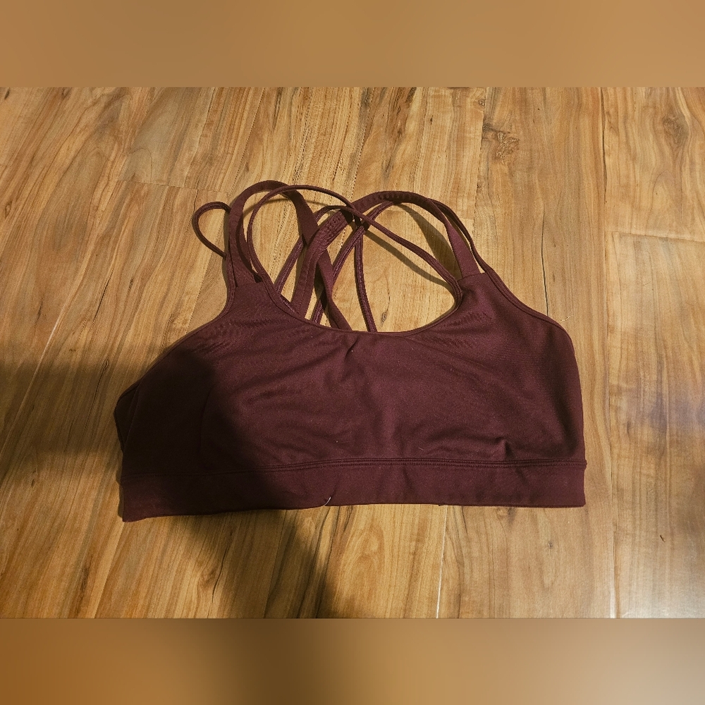 Women's Burgundy Sports Bra